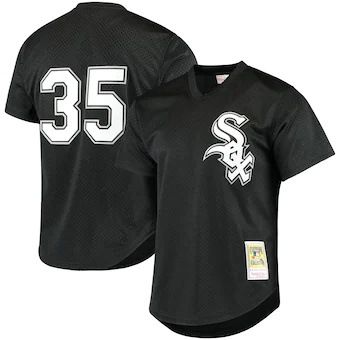 mens mitchell and ness frank thomas black chicago white sox